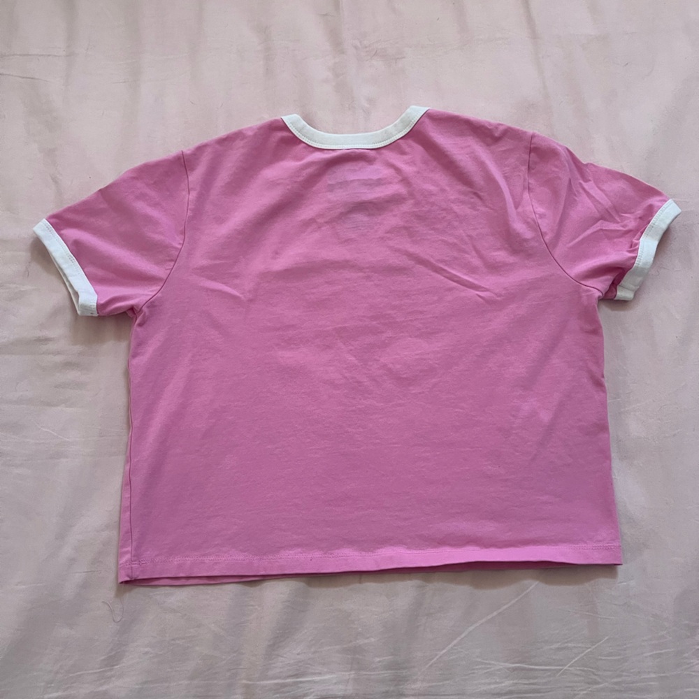 Pink and White Romeo & Juliet Baby Tee - Picture 4 of 4